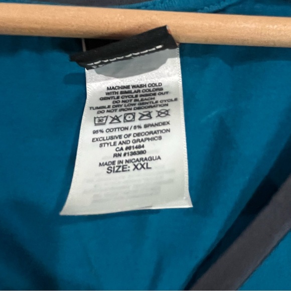 6/$25 Harley-Davidson Teal and Black Short Sleeve Tee - Picture 3 of 7